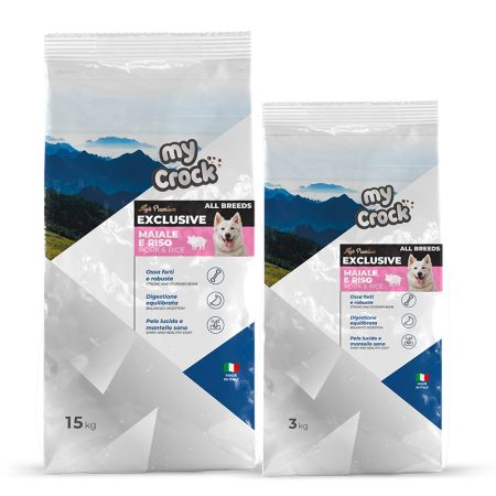 Alimento completo high premium per cani adulti gusto Maiale e riso