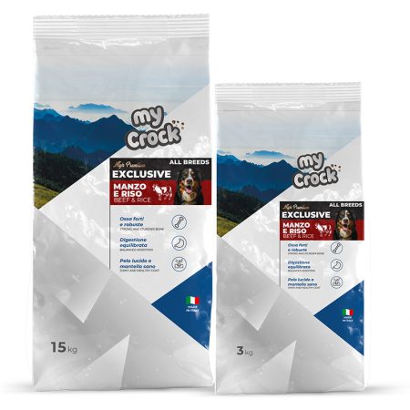 Alimento completo high premium per cani adulti gusto Manzo e riso