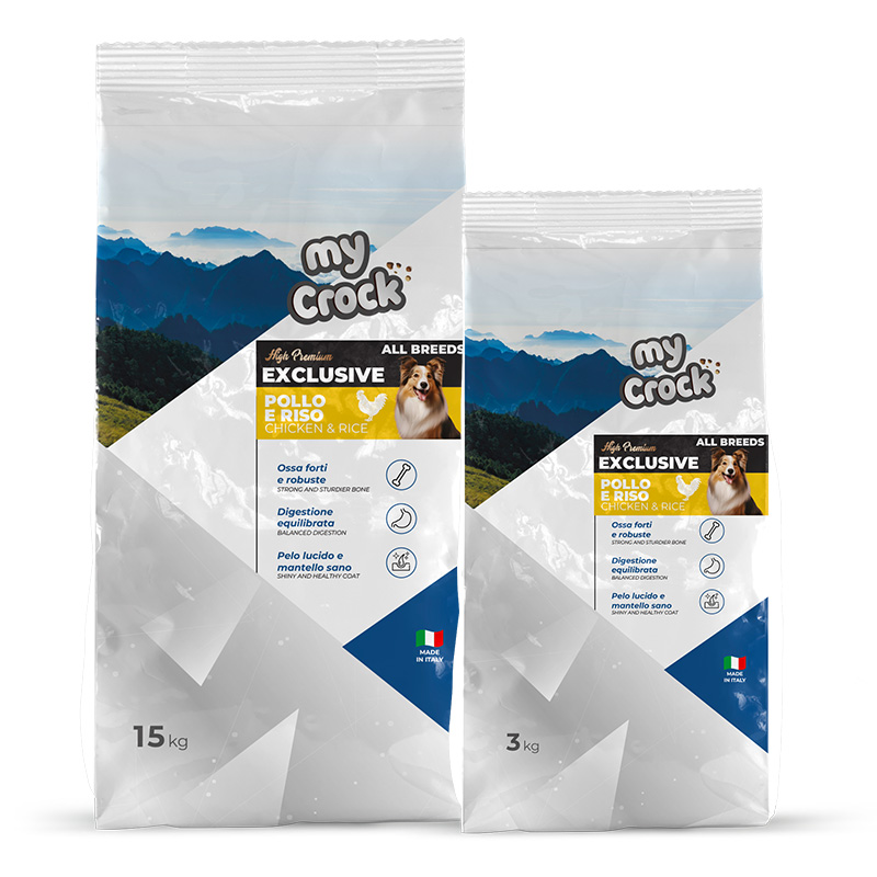 MyCrockHighPremium_Cane_315KG_Pollo Alimento completo high premium per cani adulti gusto Pollo e riso