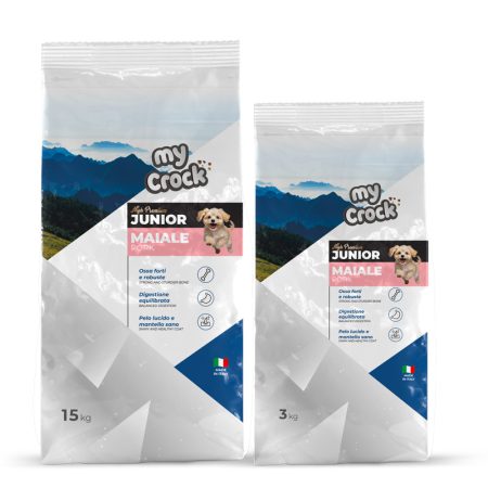 Alimento completo high premium per cani giovani e cuccioli gusto Maiale