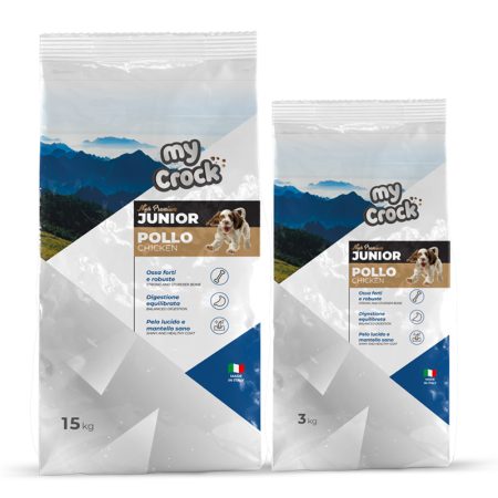 Alimento completo high premium per cani giovani e cuccioli gusto Pollo