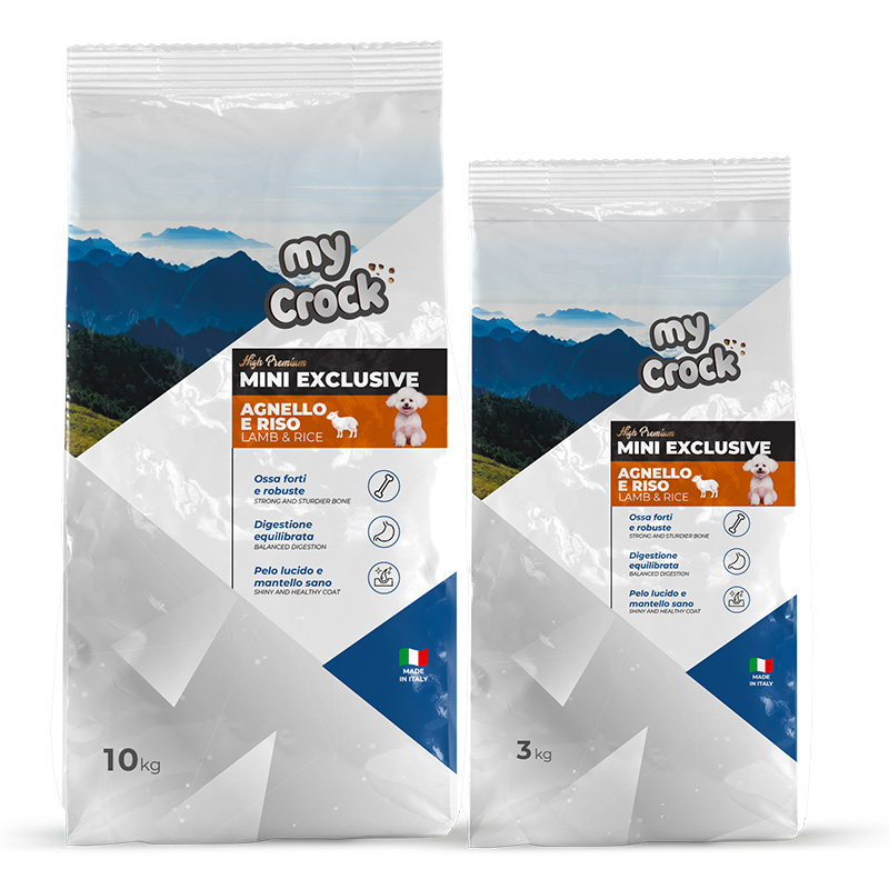 Alimento completo high premium per cani adulti MINI gusto Agnello e Riso Alimento completo high premium per cani adulti MINI gusto Agnello e Riso